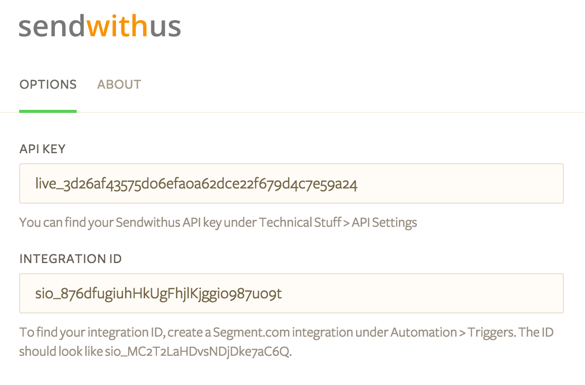 Segment API key